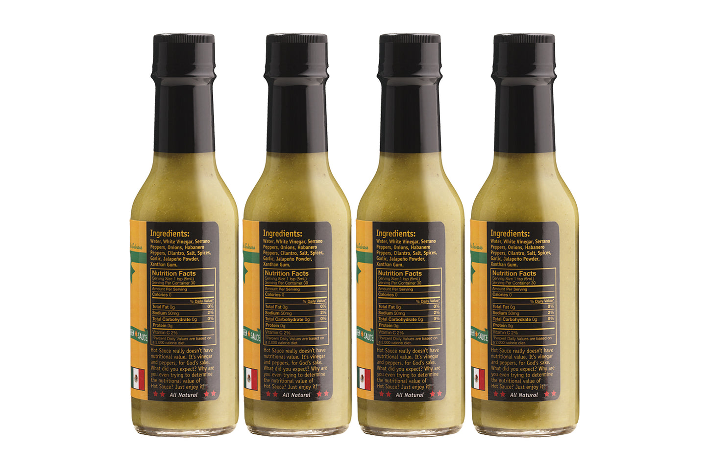 Green Habanero Hot Sauce 4-Pack